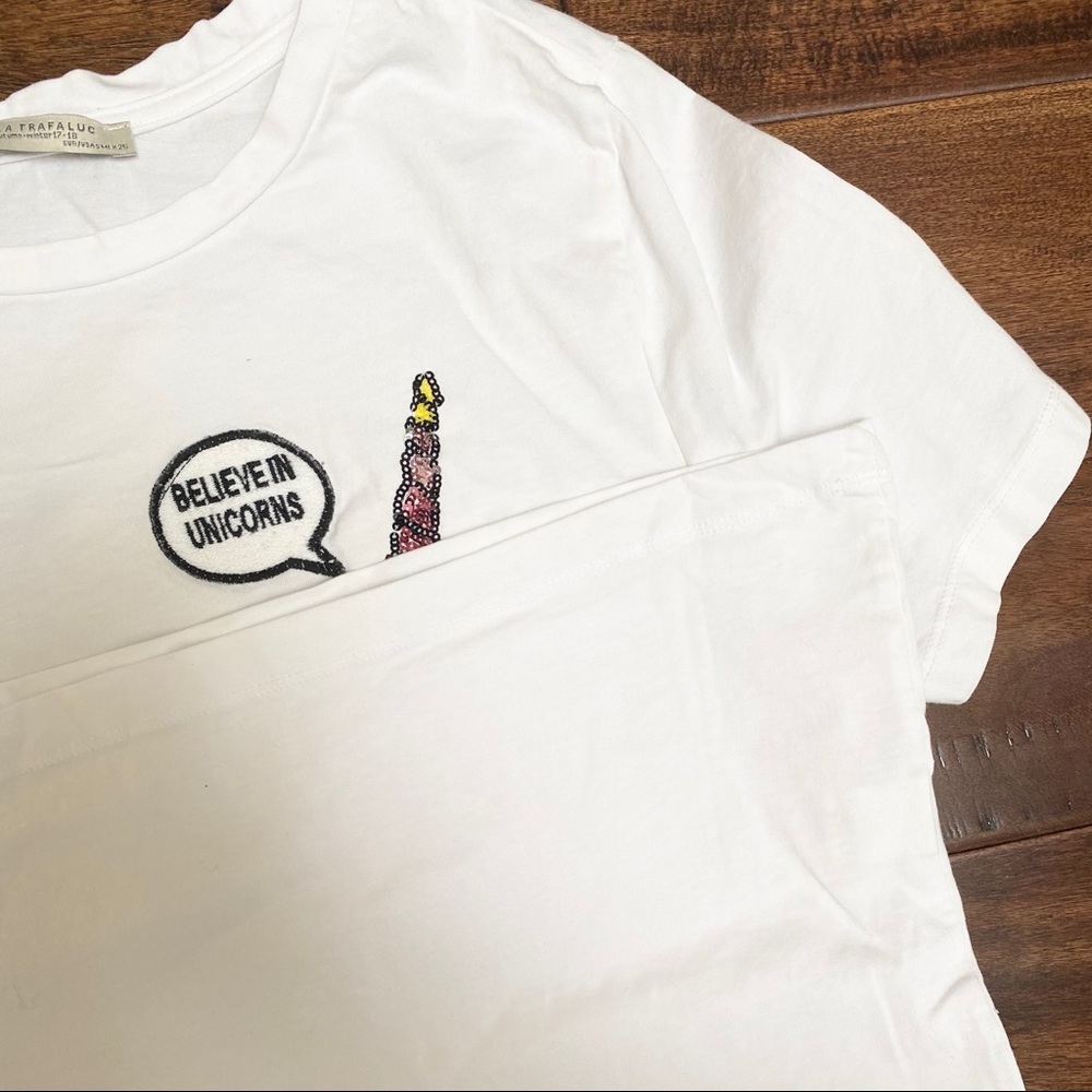 Zara ‘Believe in Unicorns’ Tshirt